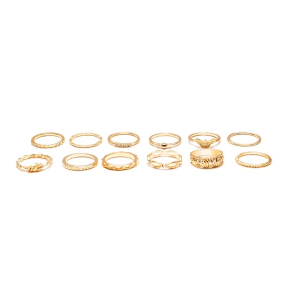 Gold plated FIRM PRICE mini rings entire set - Picture 3 of 3